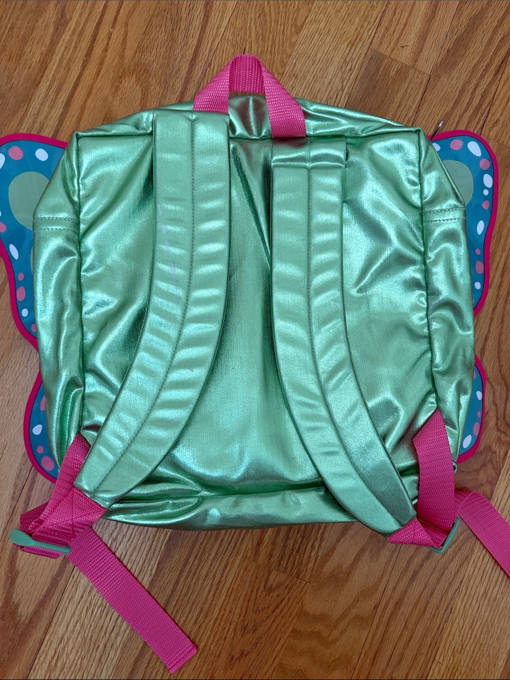American Girl Wellie Wishers Butterfly Wings Backpack - Green & Pink - Picture 5 of 7